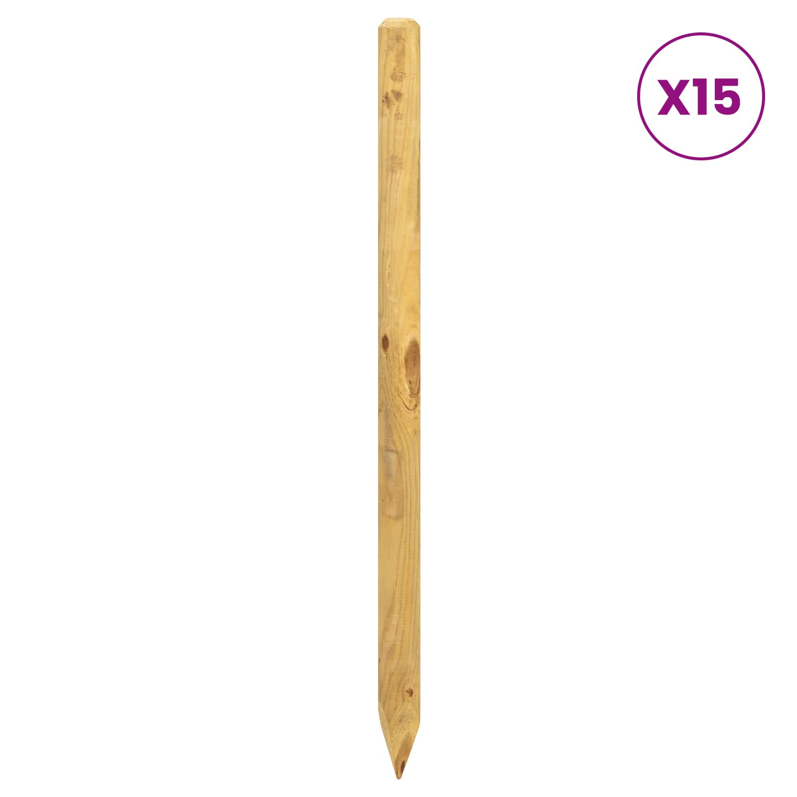 Ograde 15 kom. Zelena 100 cm Masivna borovina