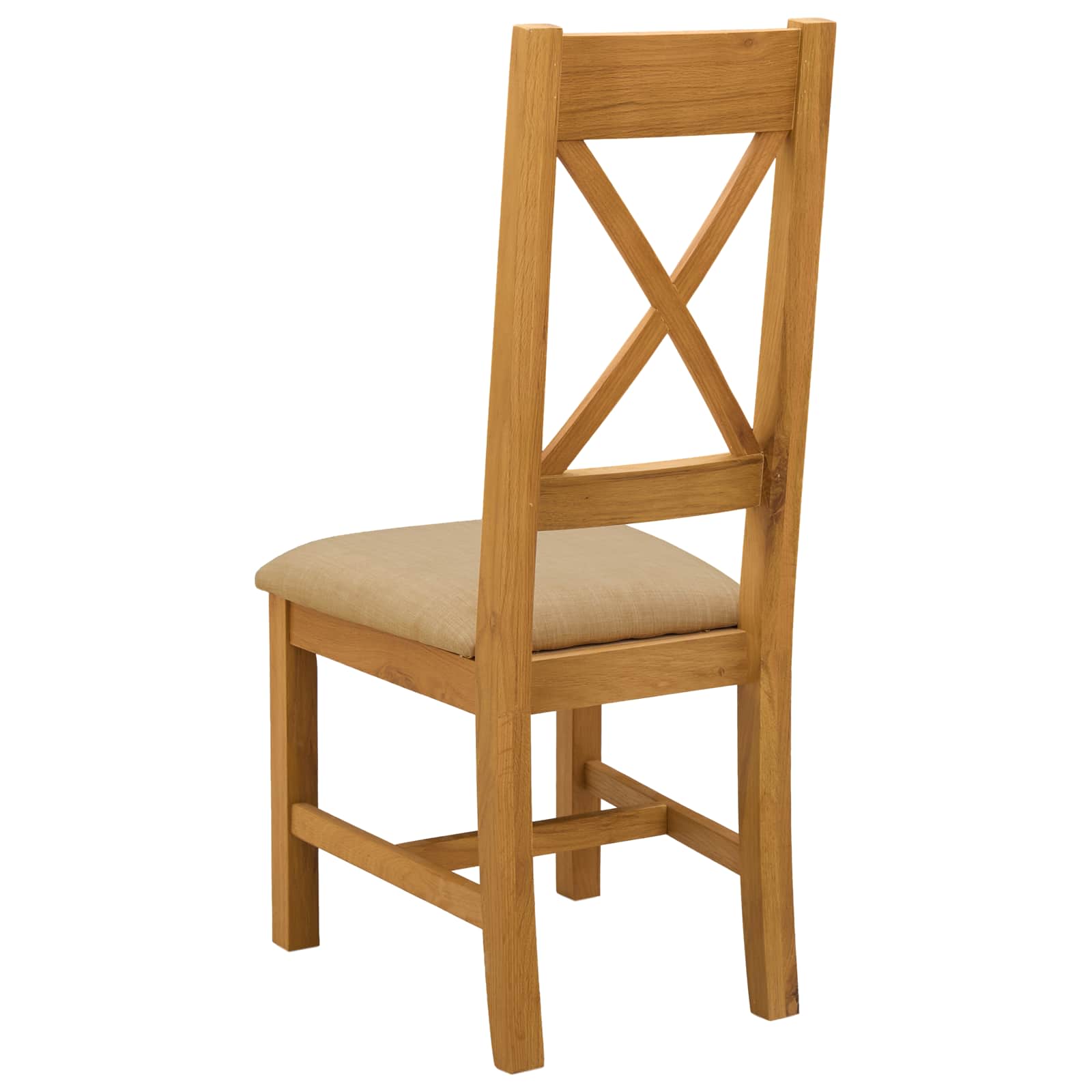Stolac za blagovanje 2 pcs Čvrsto Hrastovo Drvo Bež