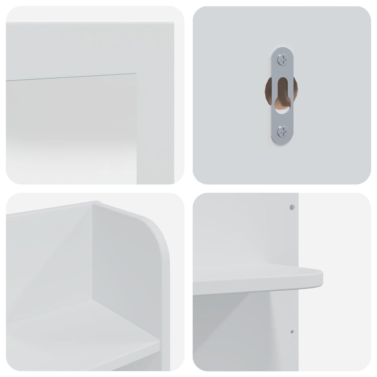 Set toaletnog stolića FAUSKE 4 kom. Bijela 100 x 50 x 143 cm
