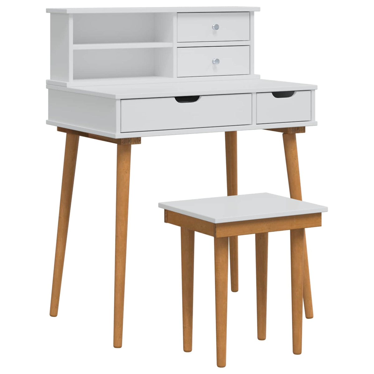 Set toaletnog stolića FAUSKE 3 kom. Bijela 76 x 50 x 103,5 cm