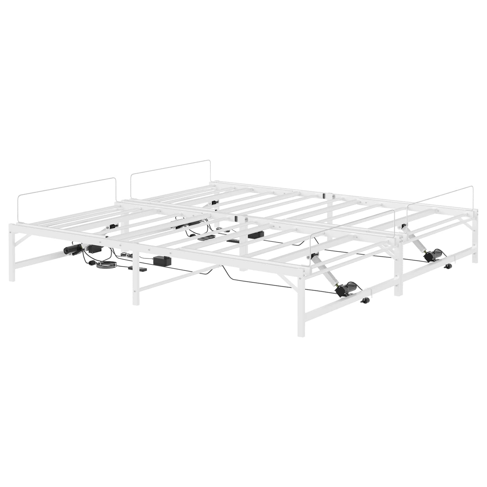 Električni podesivi okvir kreveta Bijela 160 x 200 cm Čelik