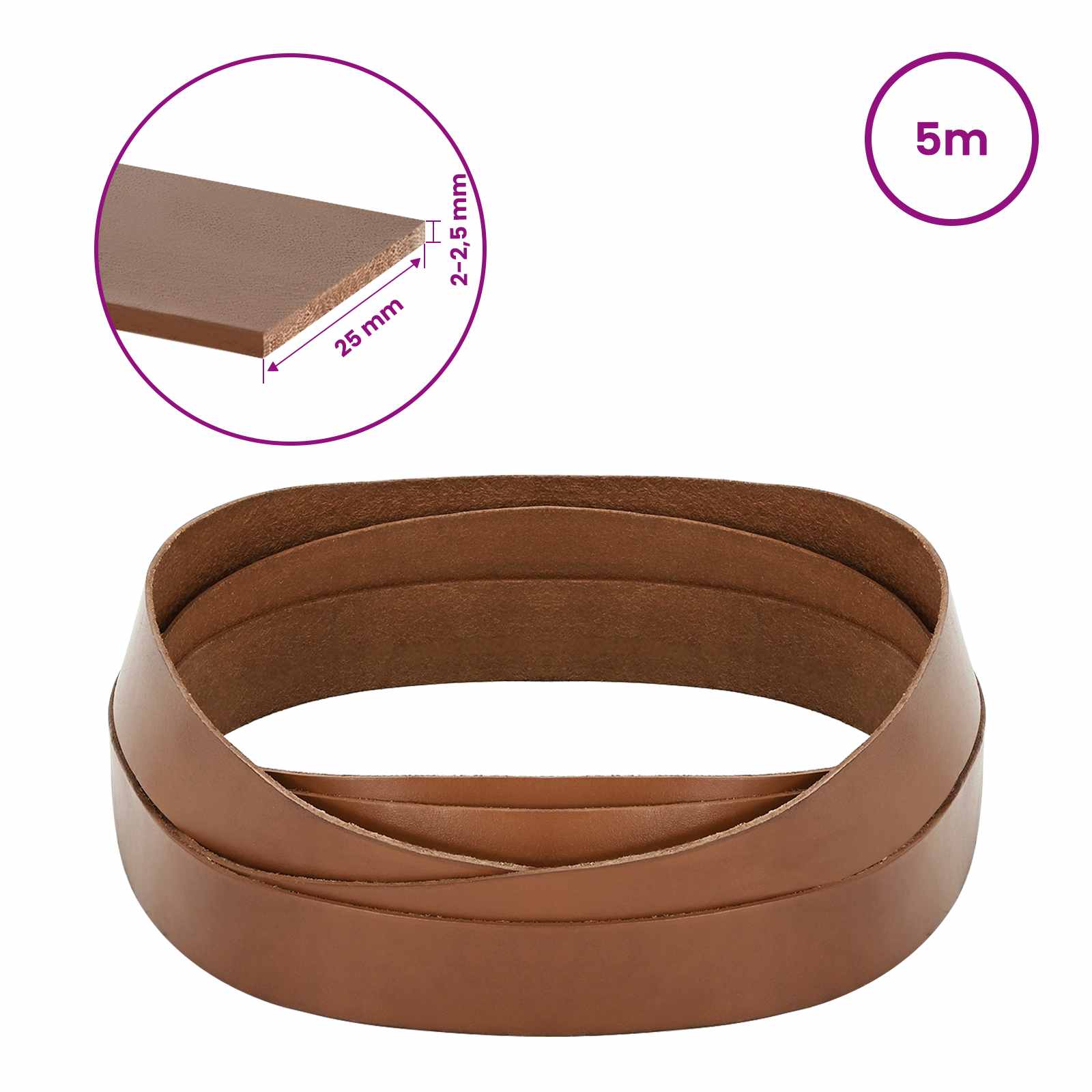 Kožni Remen Smeđa 500 x 2,5 cm Koža
