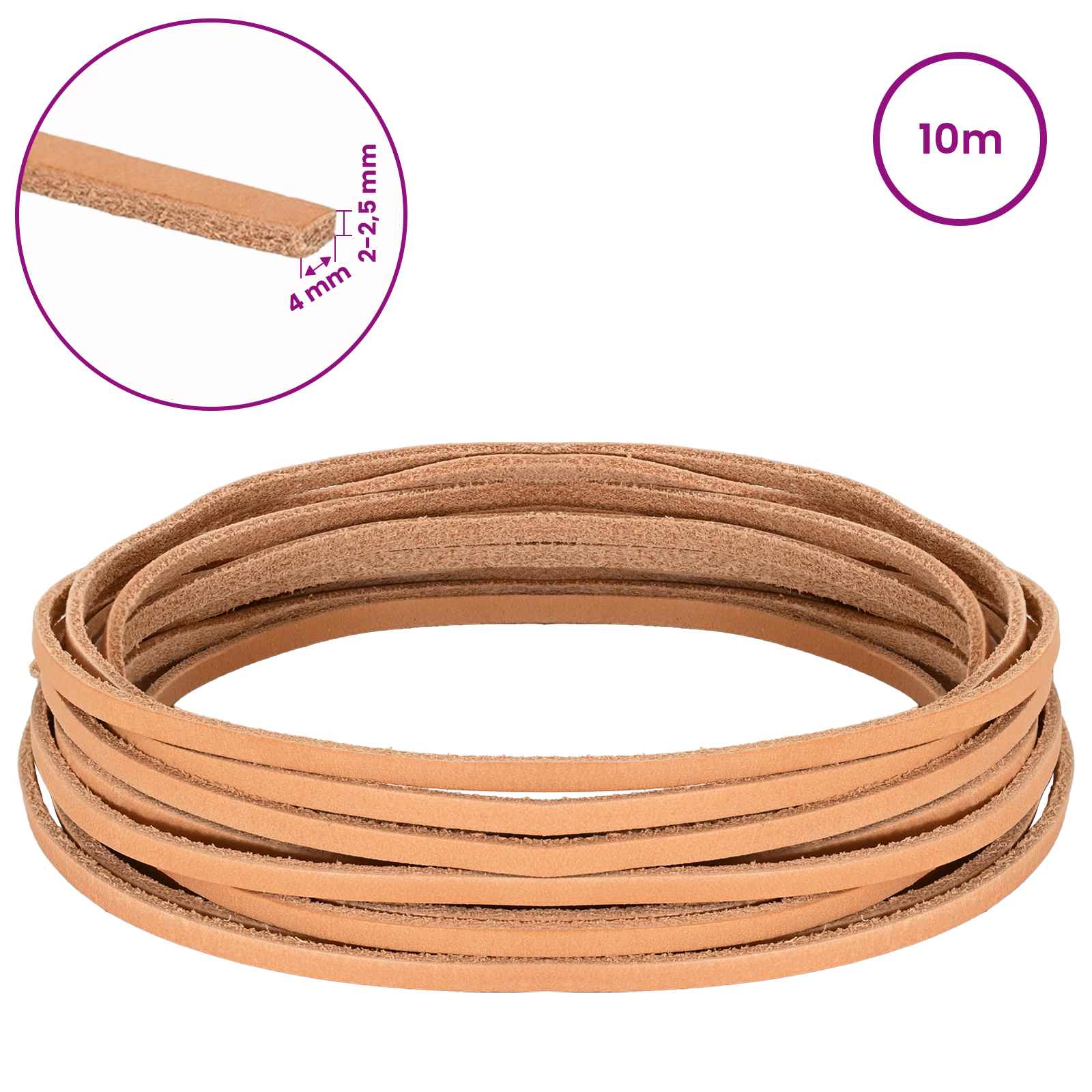 Kožni Remen Svijetlosmeđa 1000 x 0,4 cm Koža