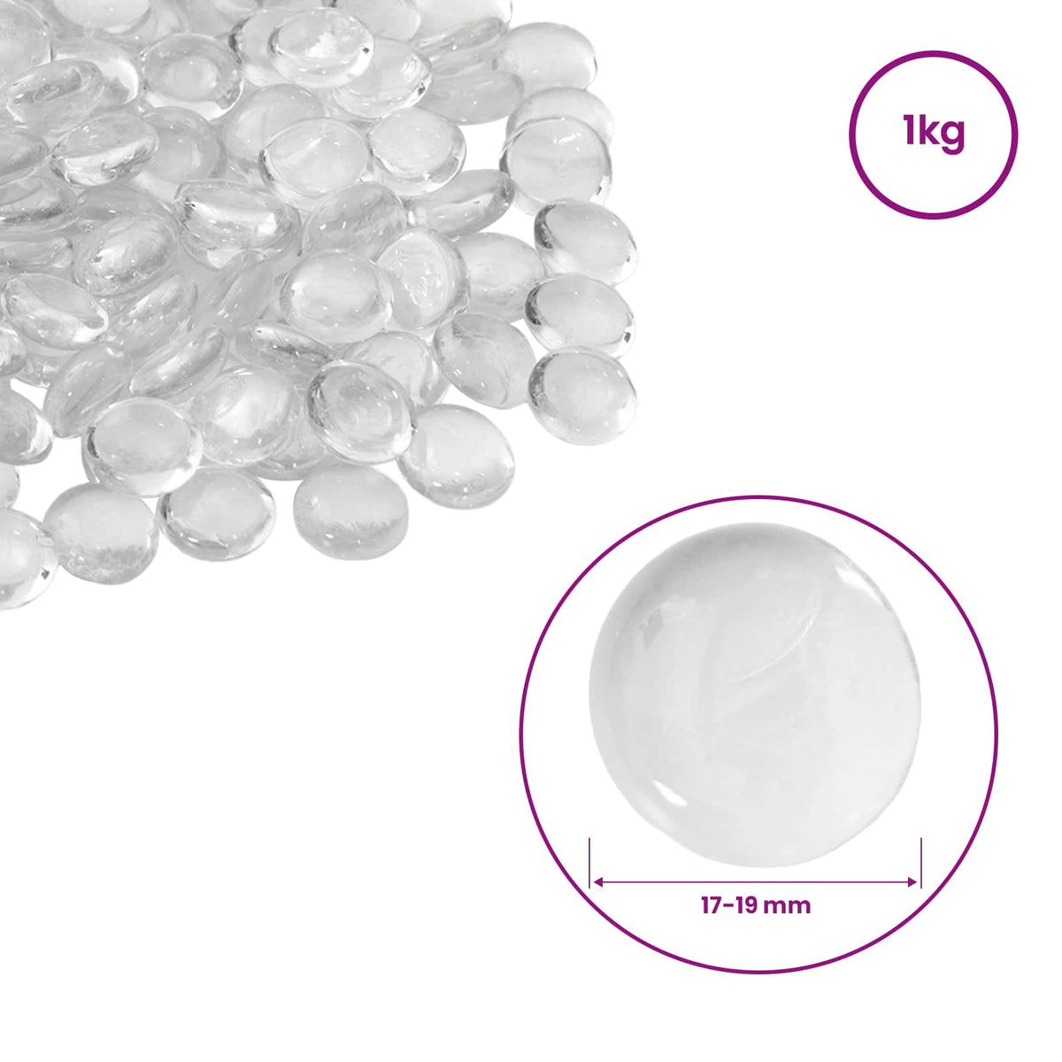 Stakleni nugget 17-19 mm *Transparent*an Stakl