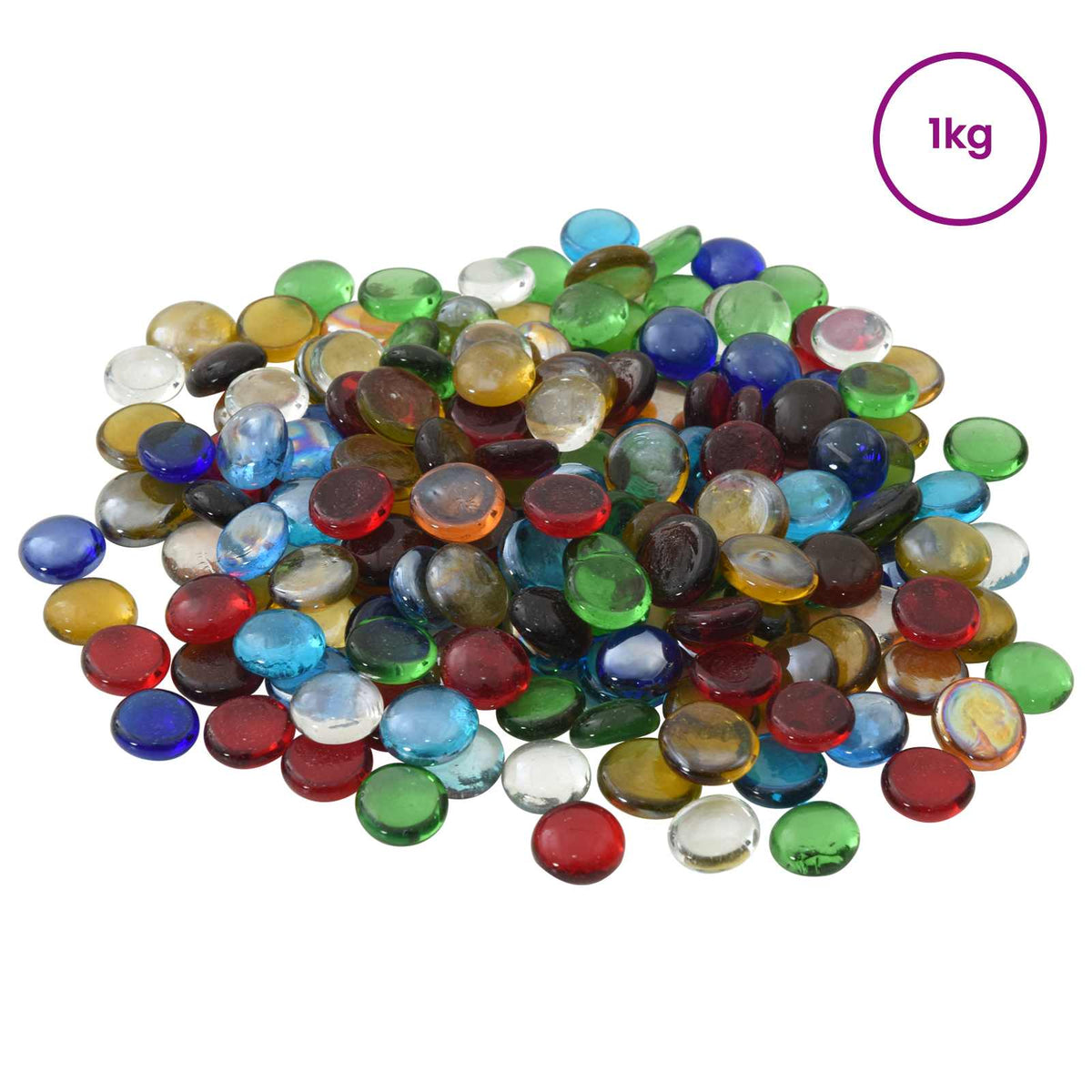 Stakleni nugget 17-19 mm Šareni Stakl