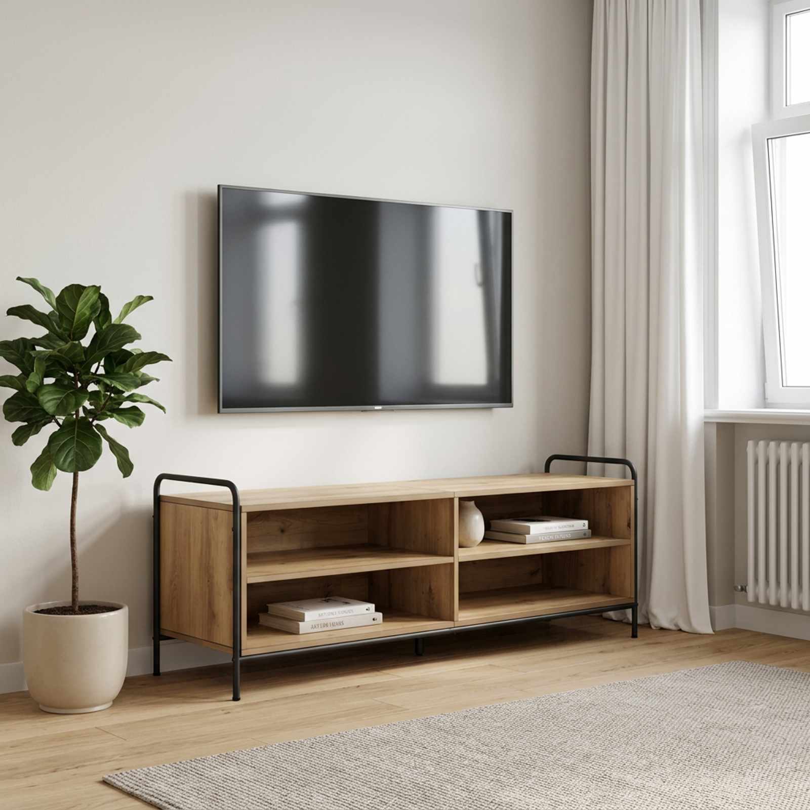 TV ormar 140 x 39,5 x 50 cm Hrast artisan Konstruirano drvo