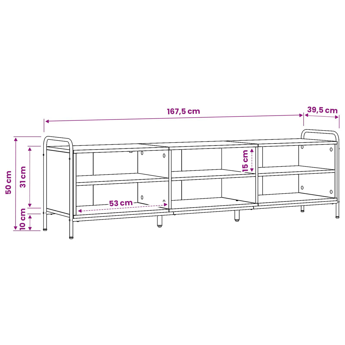 TV ormar 140 x 39,5 x 50 cm Hrast artisan Konstruirano drvo