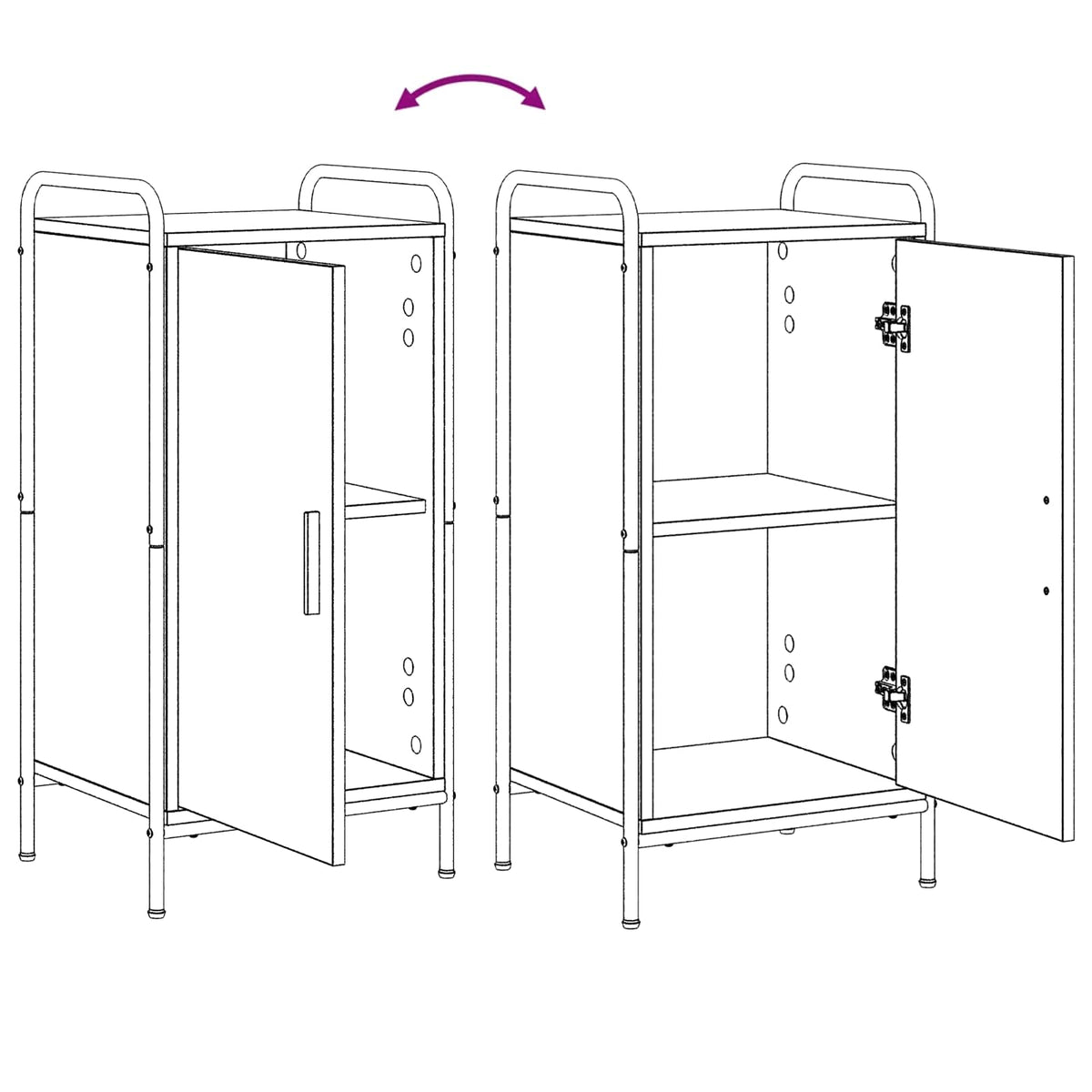 Kreveta Crni hrast 97 x 33 x 81 cm Konstruirano drvo