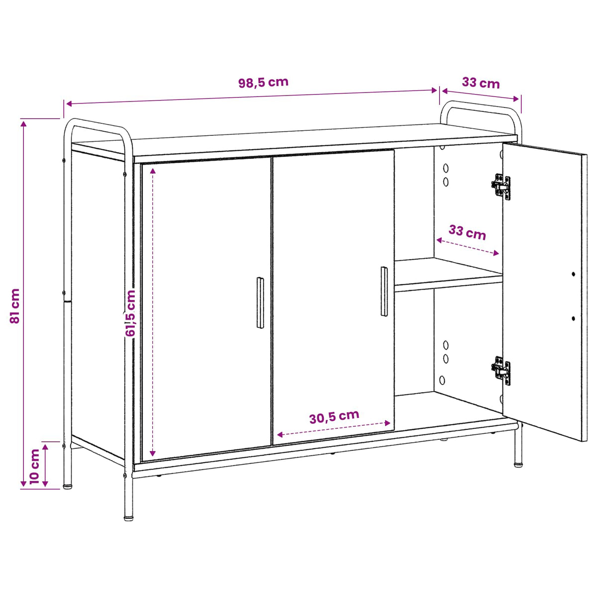 Kreveta Siva Sonoma 97 x 33 x 81 cm Konstruirano drvo