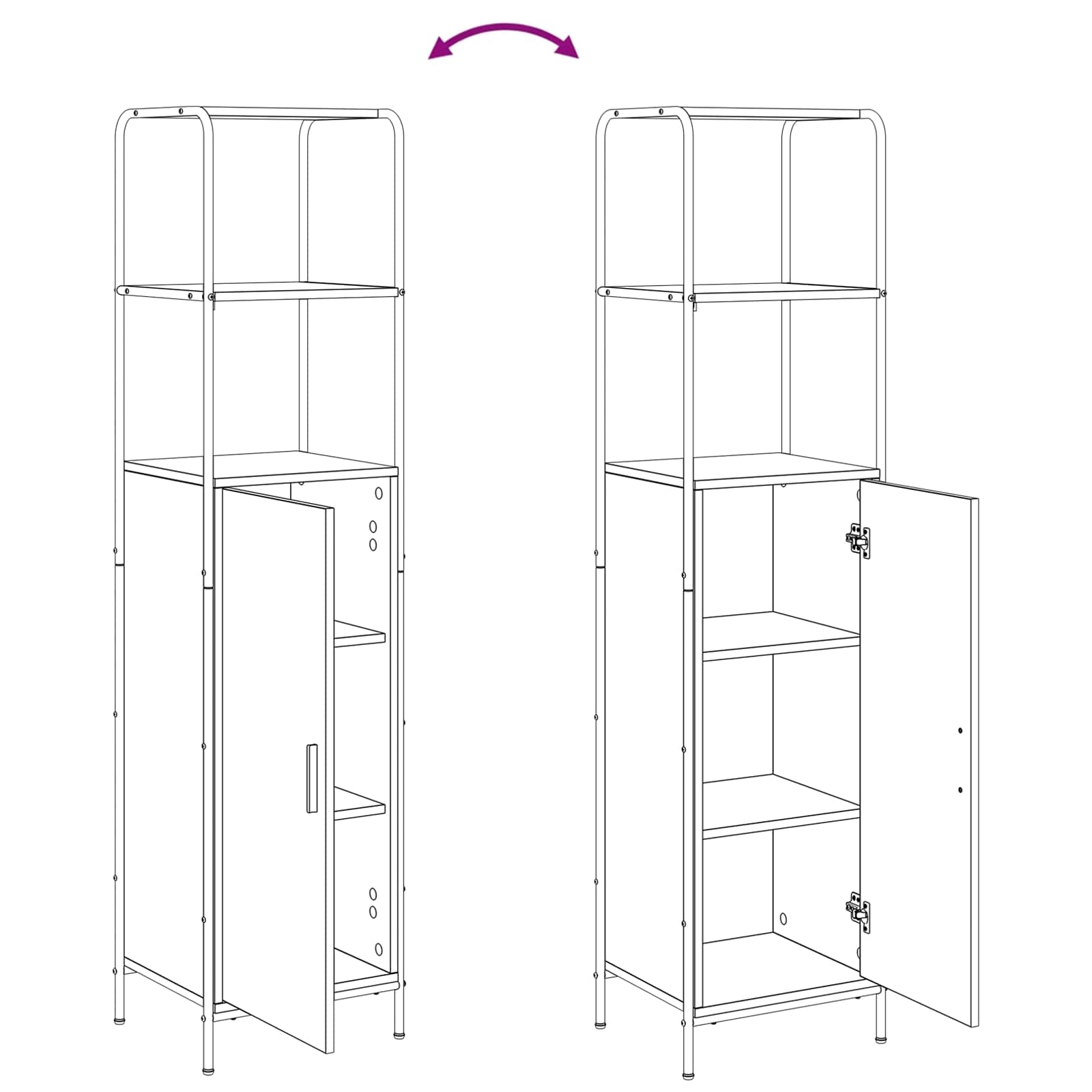 Highboard Staro drvo 40 x 33 x 161 cm Konstruirano drvo