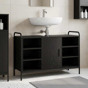 Kupaonski ormar Crni hrast 95 x 34 x 61 cm Konstruirano drvo