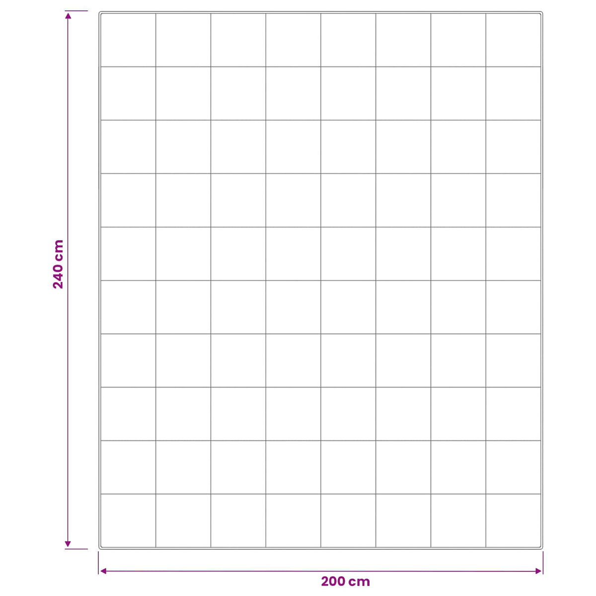 Poplun TRIER 200x240 cm 4 godišnja doba 220 GSM Bijela