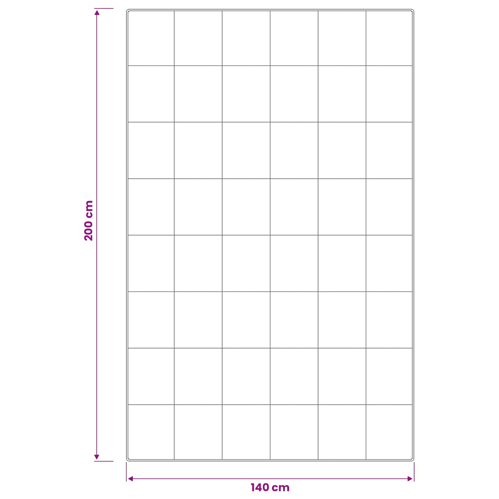 Poplun TRIER 140x200 cm 4 godišnja doba 350 GSM Bijela