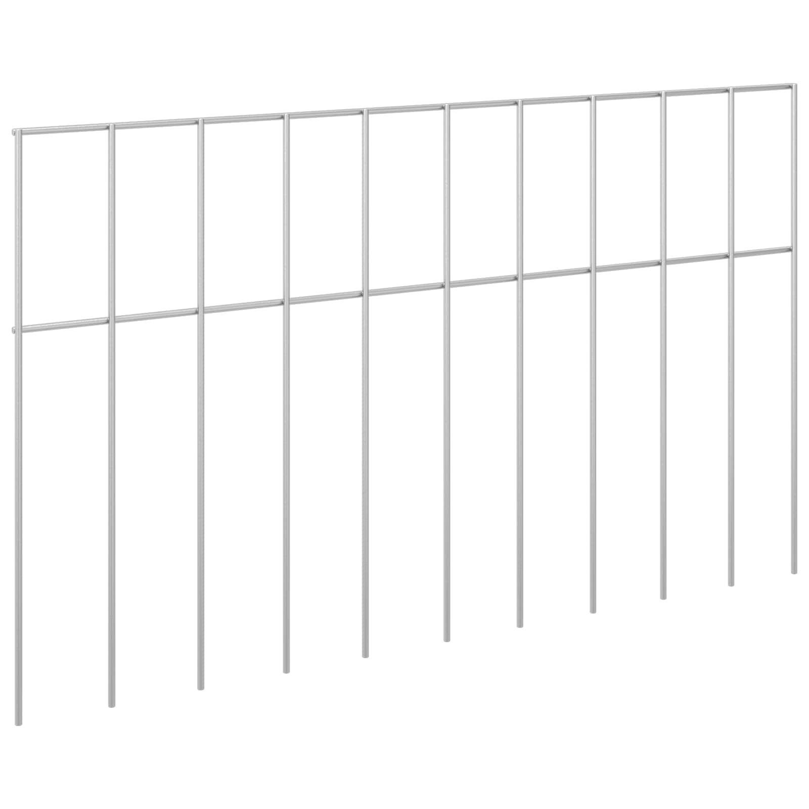 Panel vrtne ograde 24 pcs Pocinčani čelik Srebrna