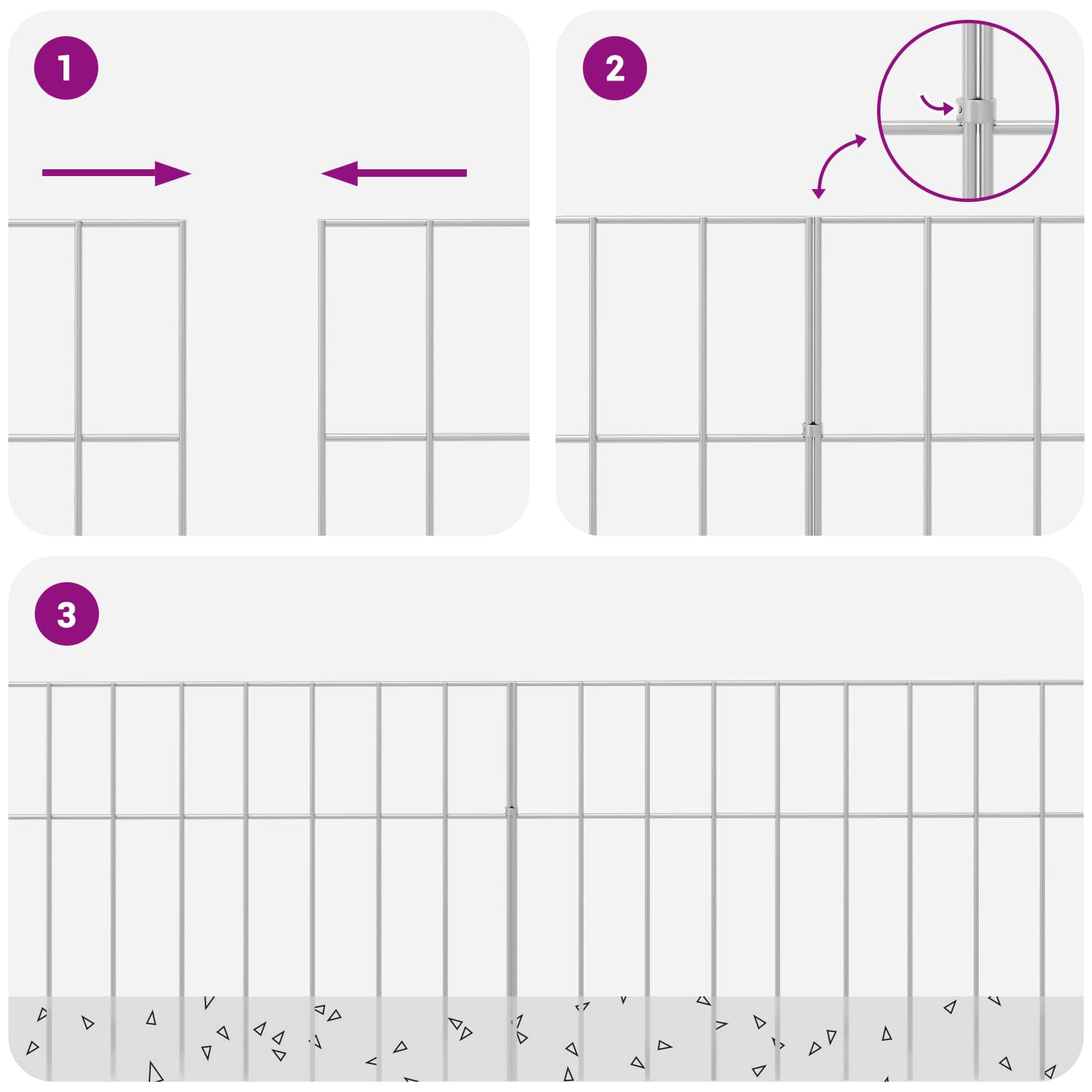 Panel vrtne ograde 24 pcs Pocinčani čelik Srebrna