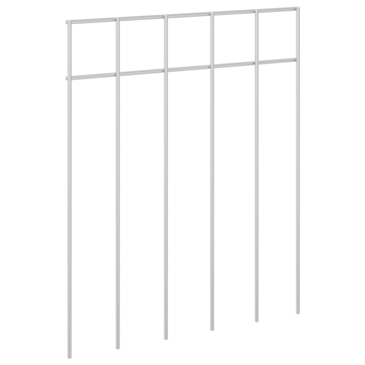 Panel vrtne ograde 12 kom. 25 x 30 cm Pocinčani čelik Srebrna