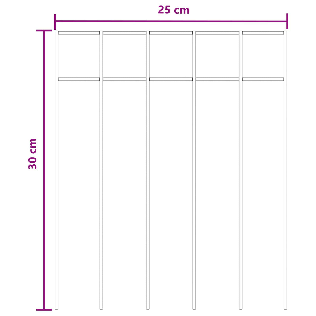 Panel vrtne ograde 12 kom. 25 x 30 cm Pocinčani čelik Srebrna