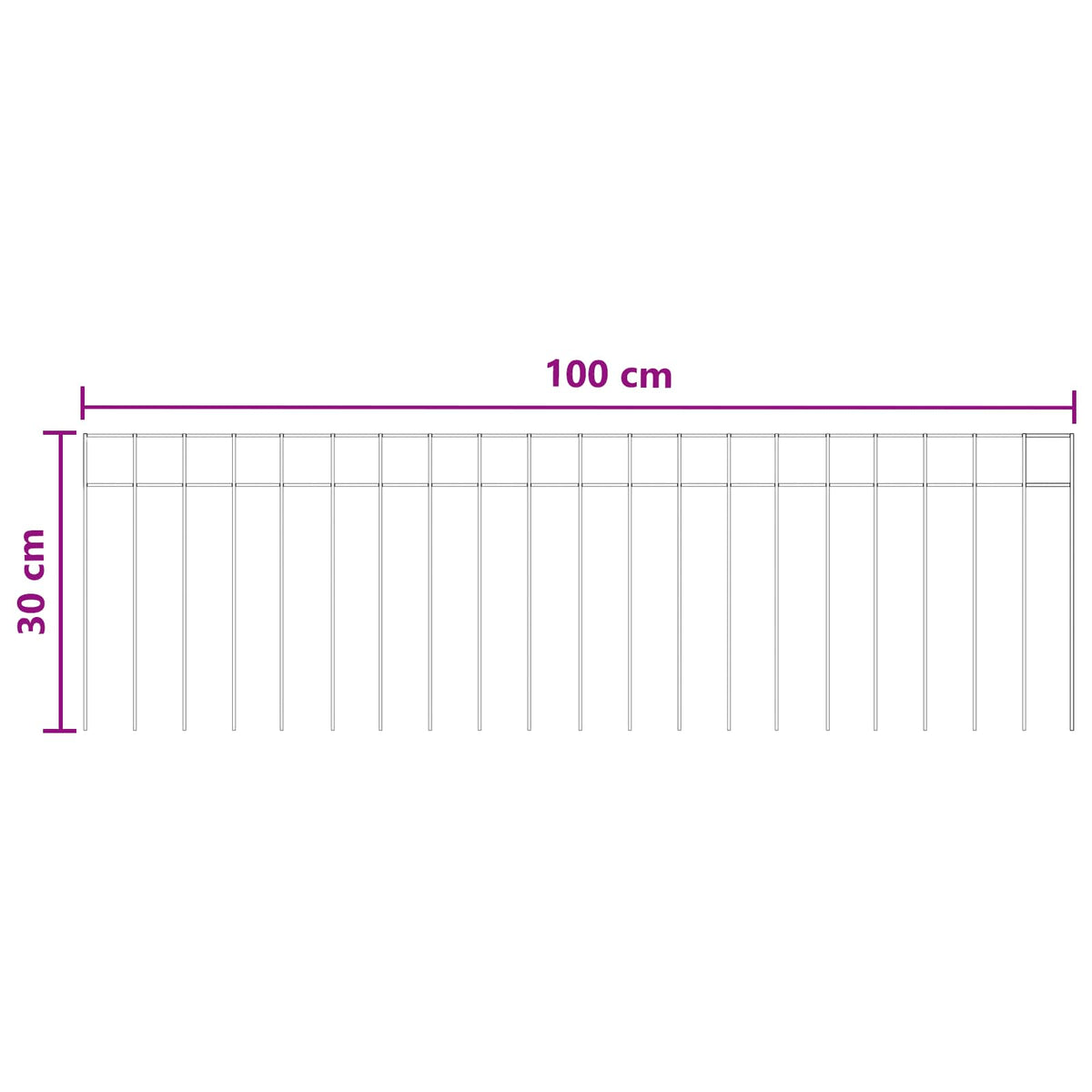 Panel vrtne ograde 24 kom. 100 x 30 cm Pocinčani čelik Srebrna