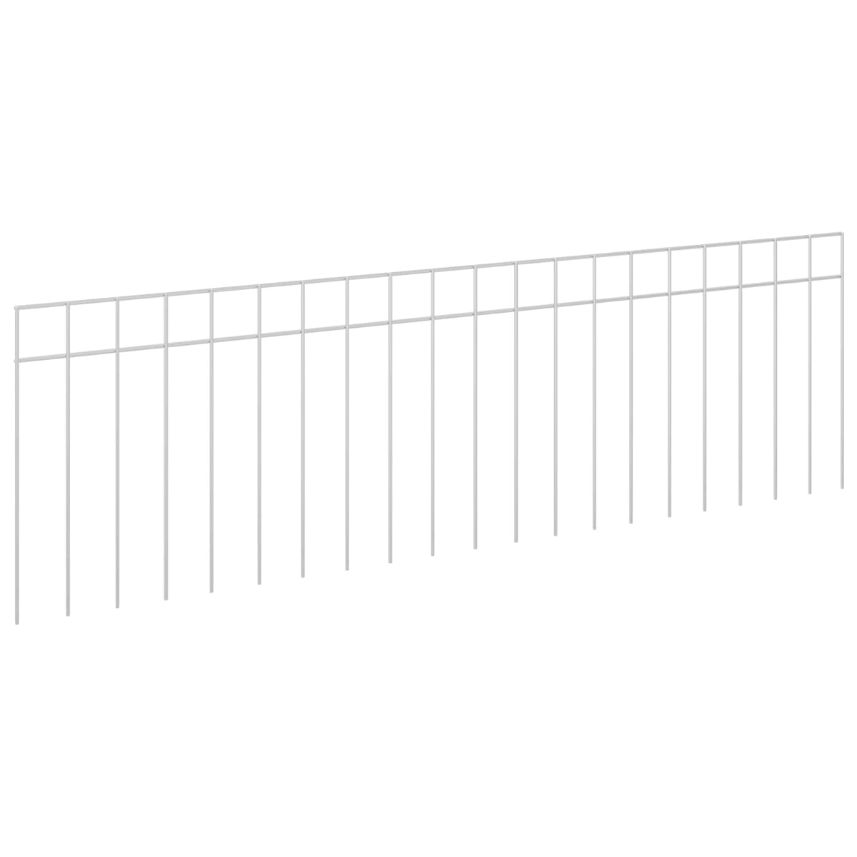 Panel vrtne ograde 48 kom. 100 x 30 cm Pocinčani čelik Srebrna
