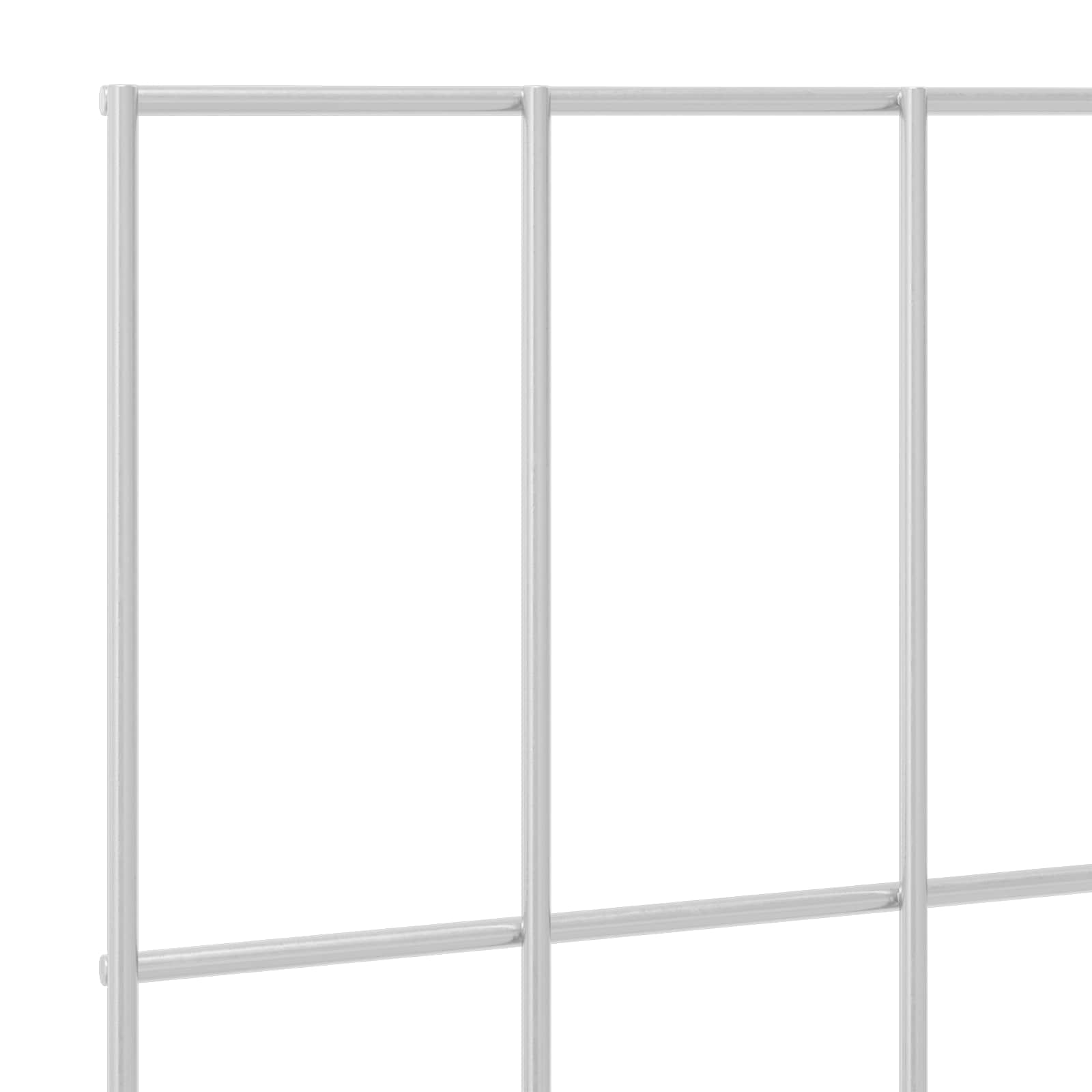 Ograda za vrt s kolčićima 12 pcs 35 x 50 cm Mesh Srebrna
