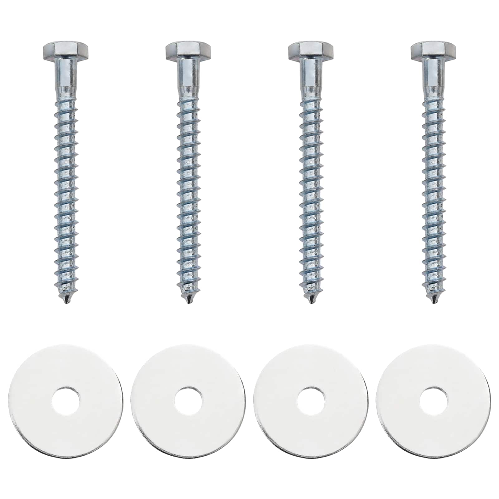 Zemaljska sidra 4 pcs Srebrna Ø10 x 60 cm Galvanizirani metal