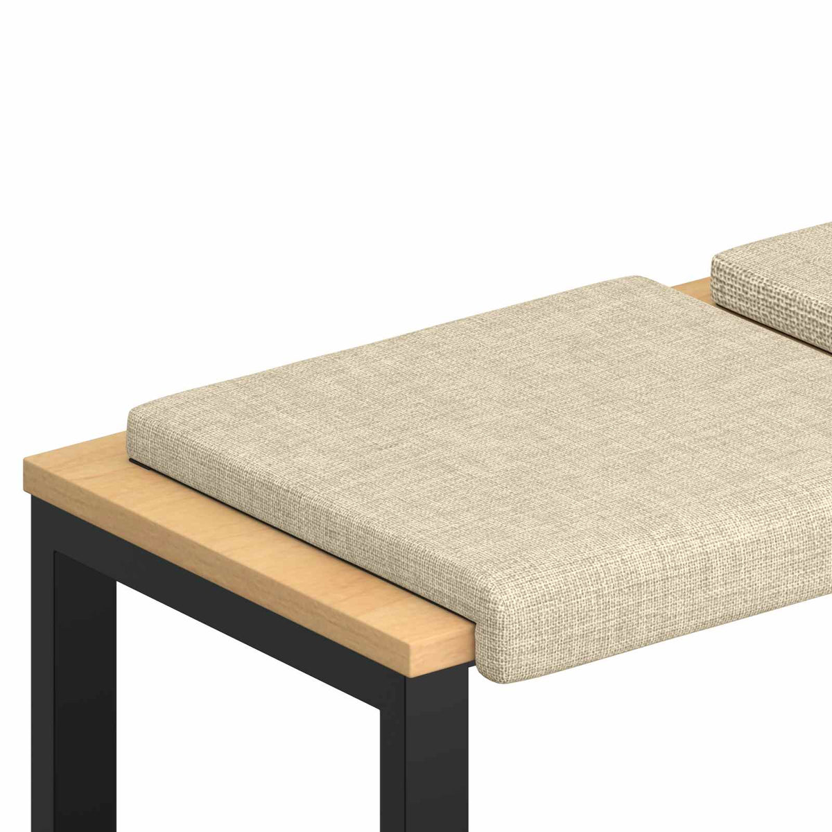 Jastučić za klupu 2 kom. Tkanina Krem Dubina 35 cm
