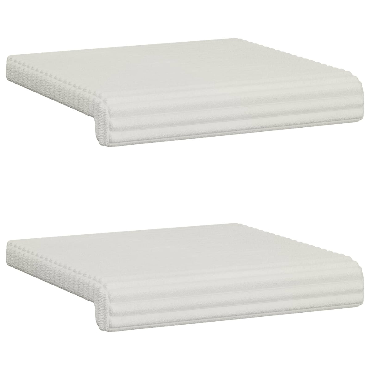 Jastučić za klupu 2 kom. Plišani kord Krem Dubina 35 cm