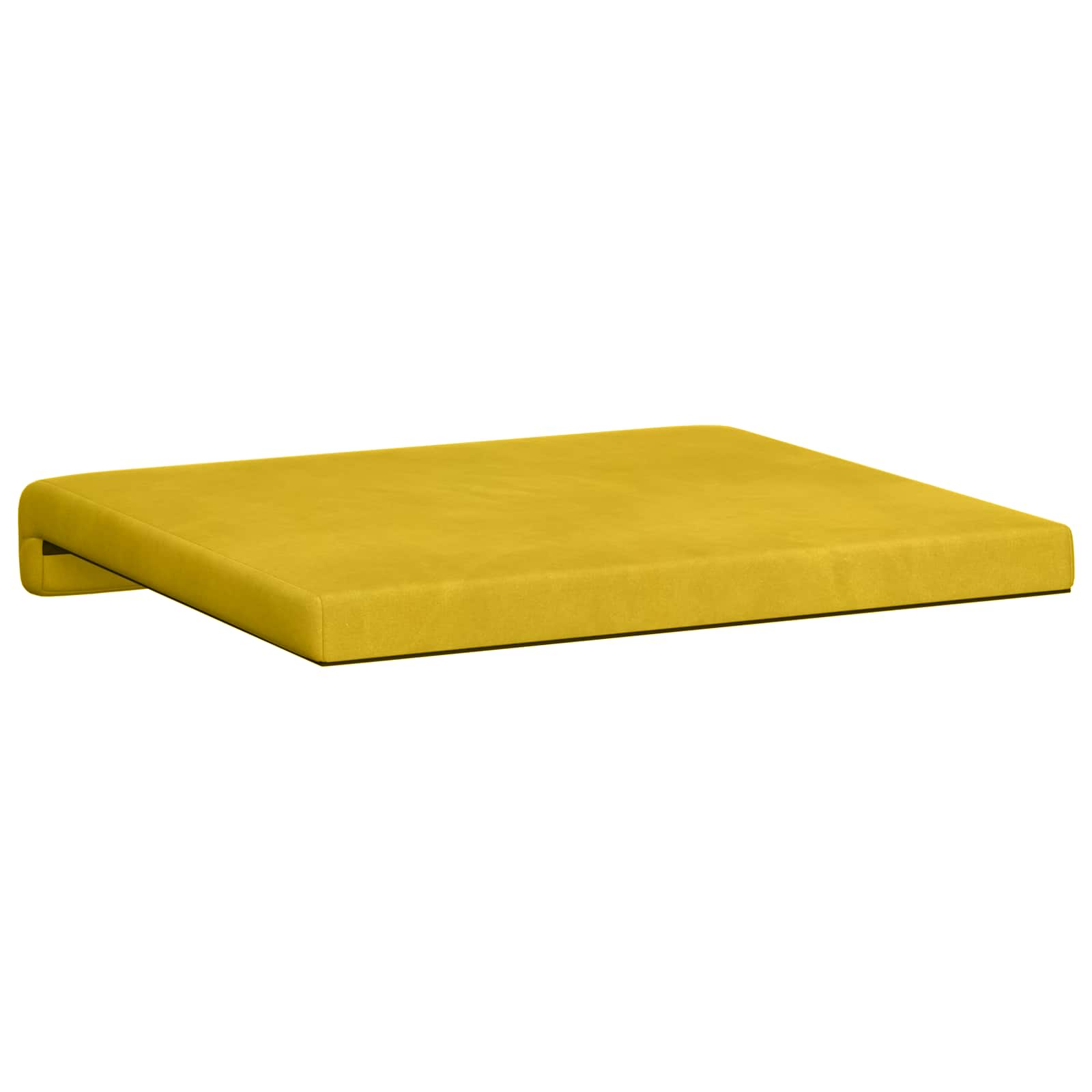 Jastučić za klupu 4 kom. Baršun Žuta Dubina 35 cm