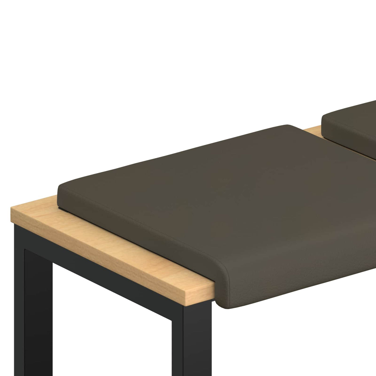 Jastučić za klupu 4 kom. Umjetna koža Siva Dubina 35 cm