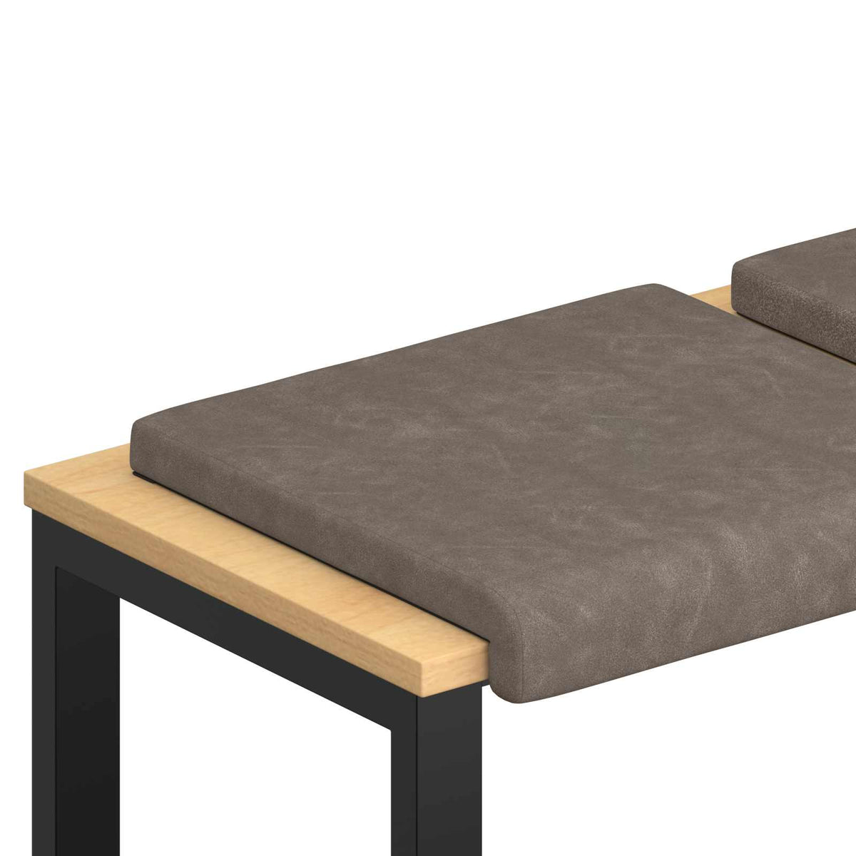 Jastučić za klupu 4 kom. Umjetna koža Siva Dubina 35 cm