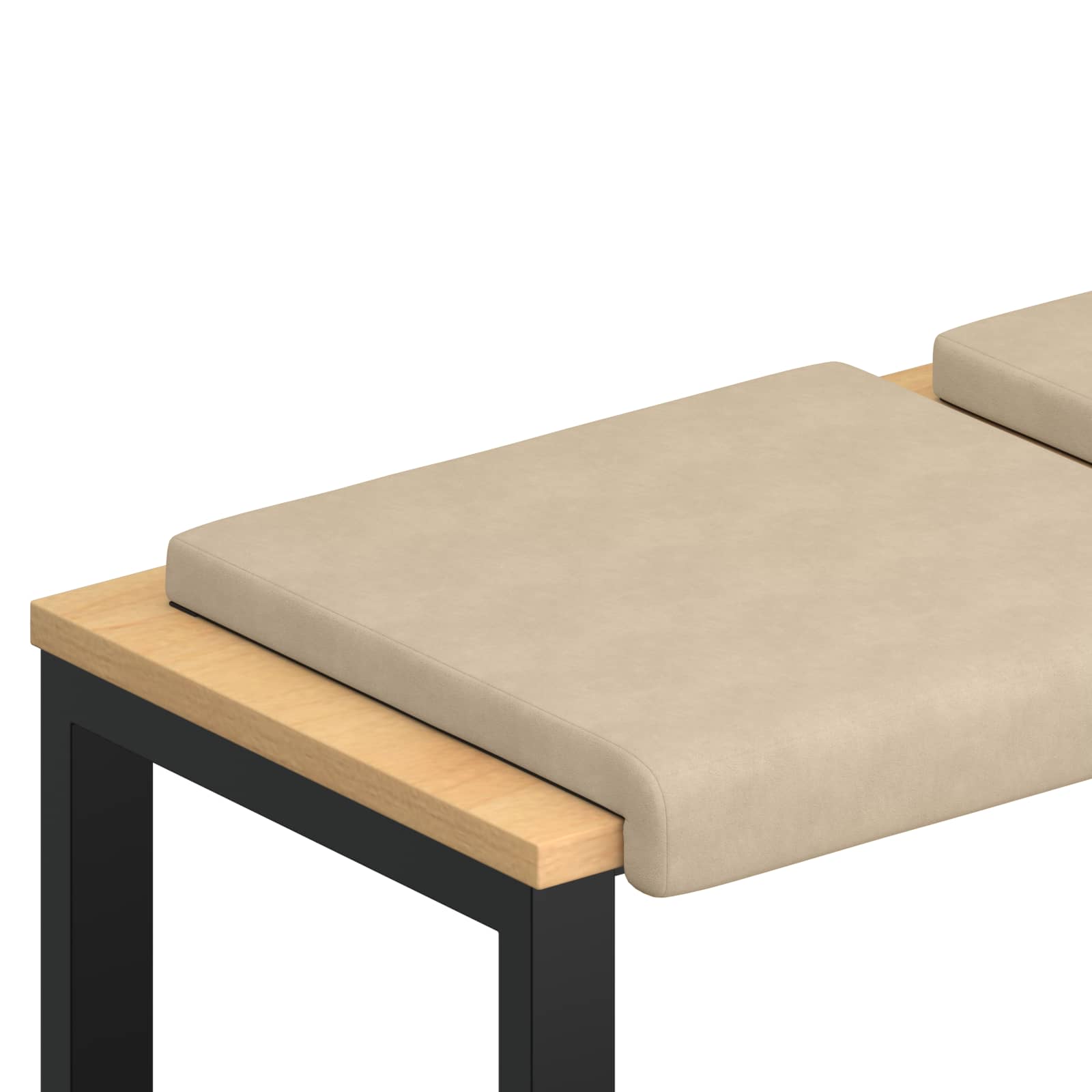 Jastučić za klupu 4 kom. Mikrovlakna Krem Dubina 35 cm