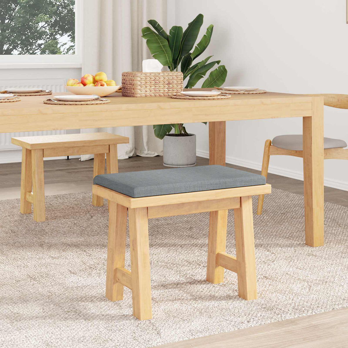 Jastučić za klupu Tkanina Svjetlosiva Dubina 35 cm