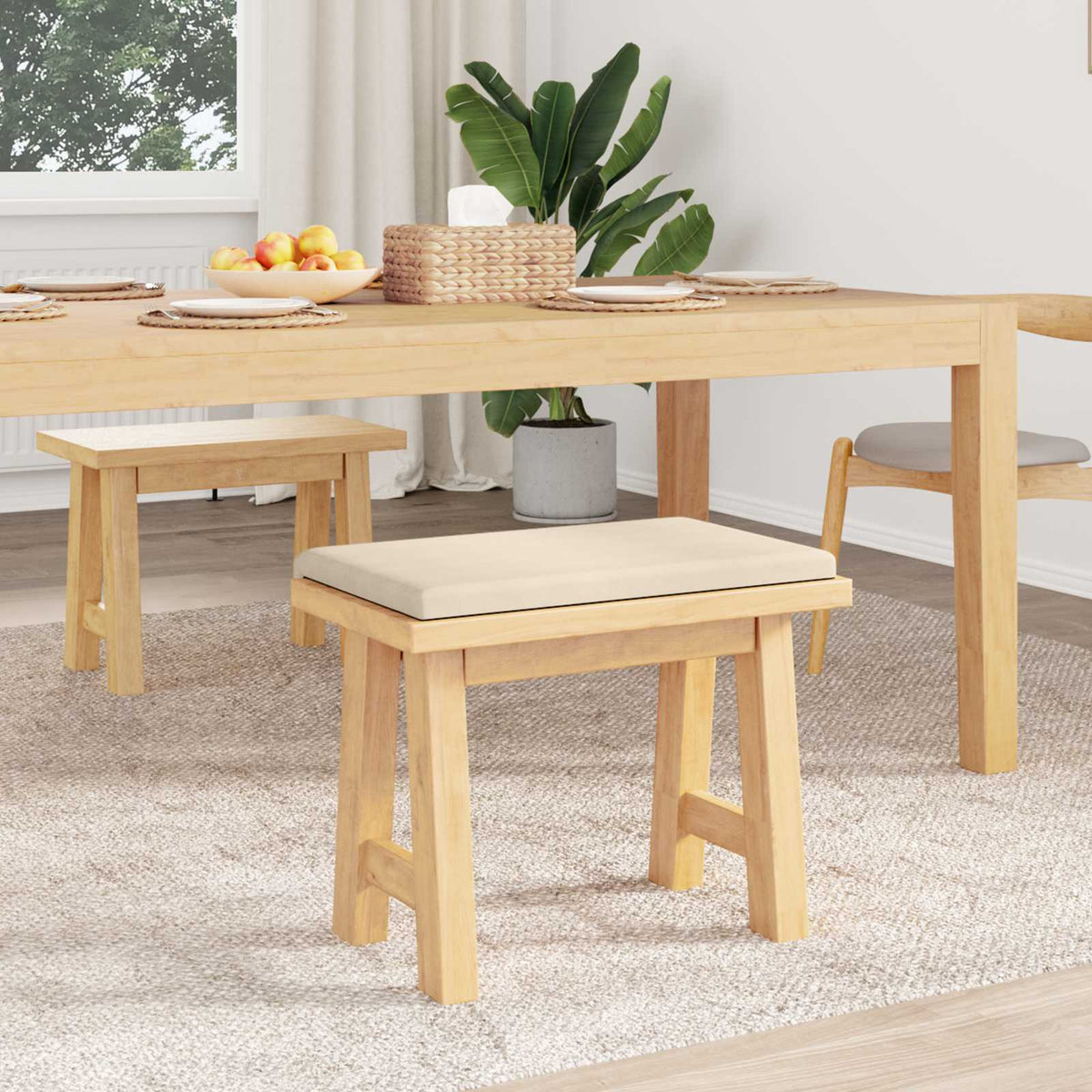 Jastučić za klupu Mikrovlakna Bež Dubina 35 cm
