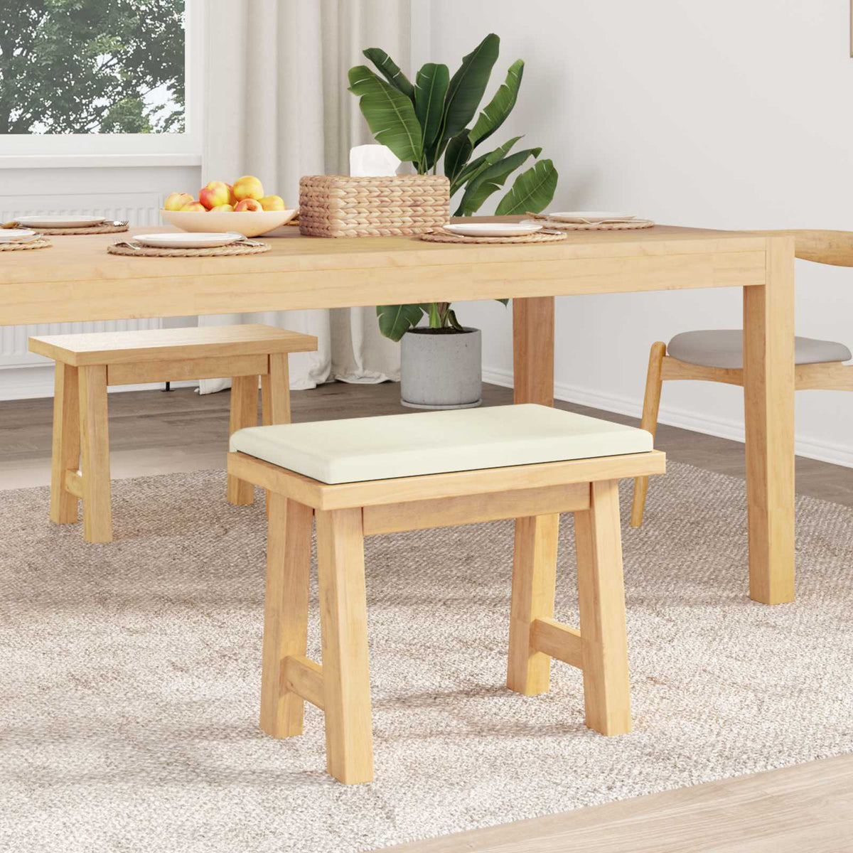 Jastučić za klupu Kord Krem Dubina 35 cm