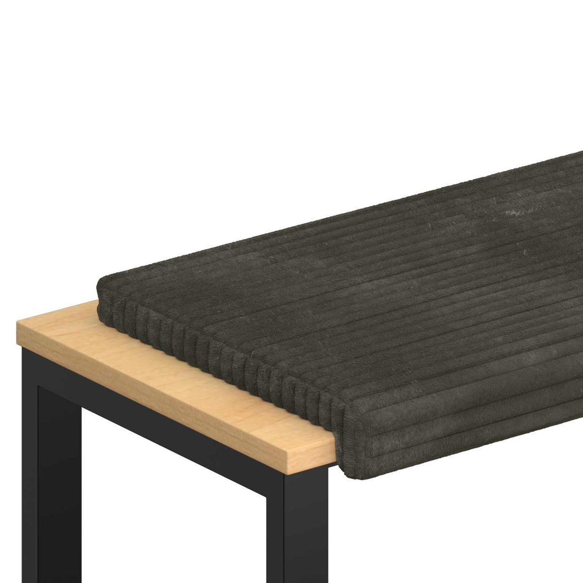 Jastučić za klupu Plišani kord Antracit Dubina 35 cm