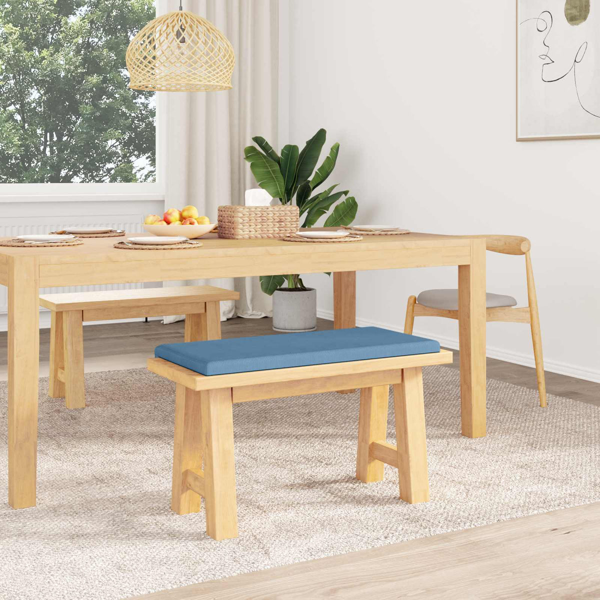 Jastučić za klupu Kord Plava Dubina 35 cm
