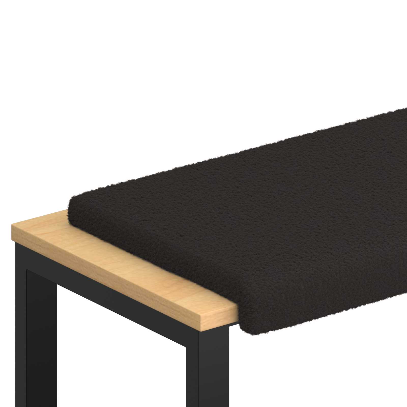 Jastučić za klupu Sherpa Tkanina Crna Dubina 35 cm