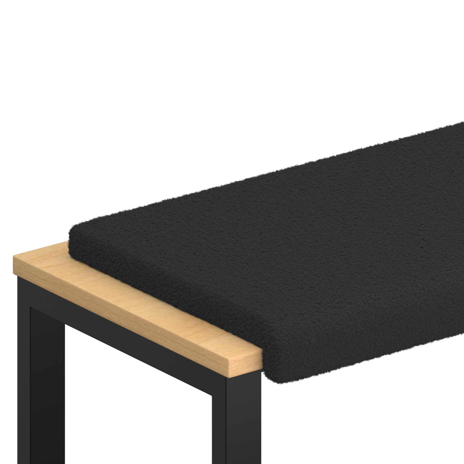 Jastučić za klupu Sherpa Tkanina Crna Dubina 35 cm