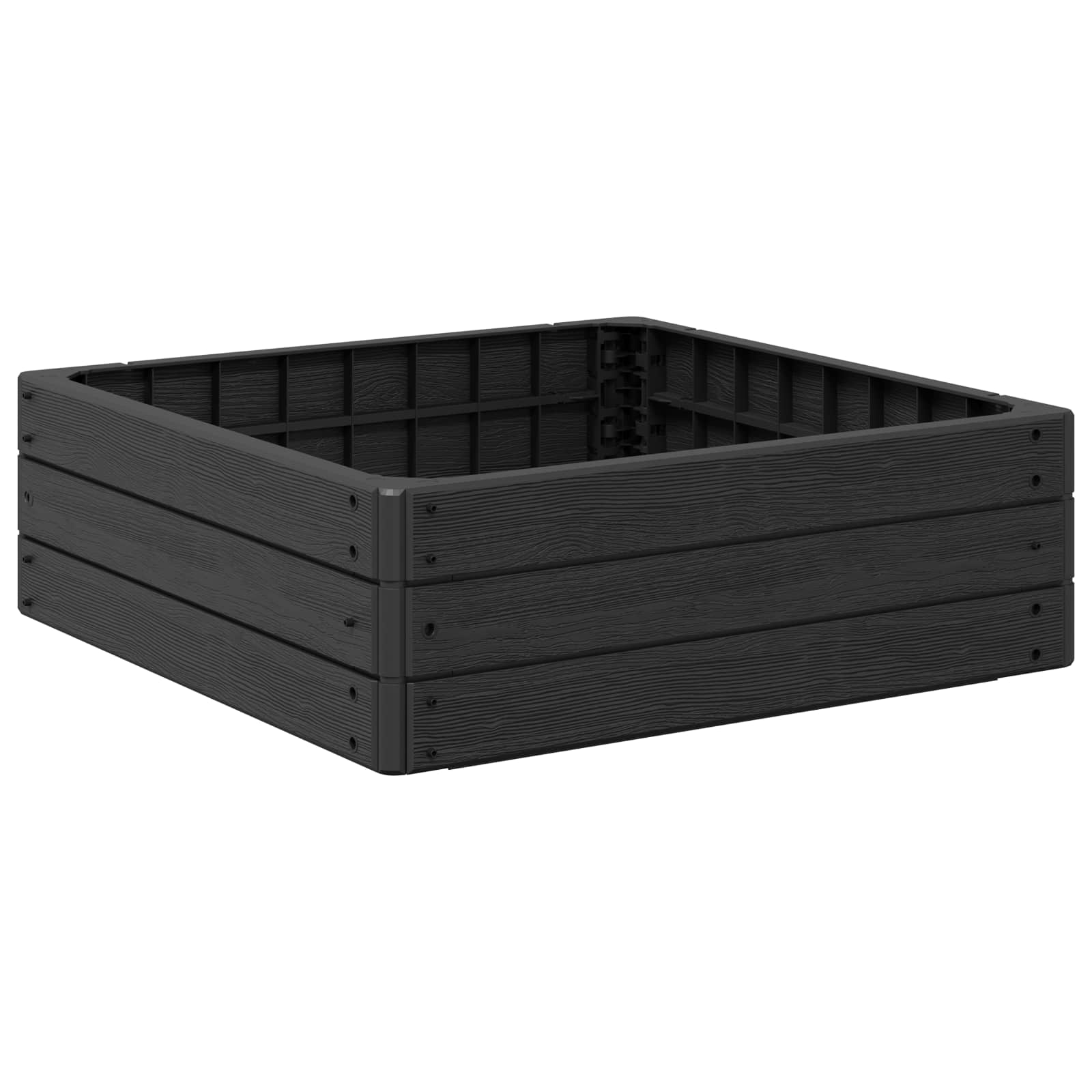 Povišena gredica Crna 75,5 x 75,5 x 25 cm PP