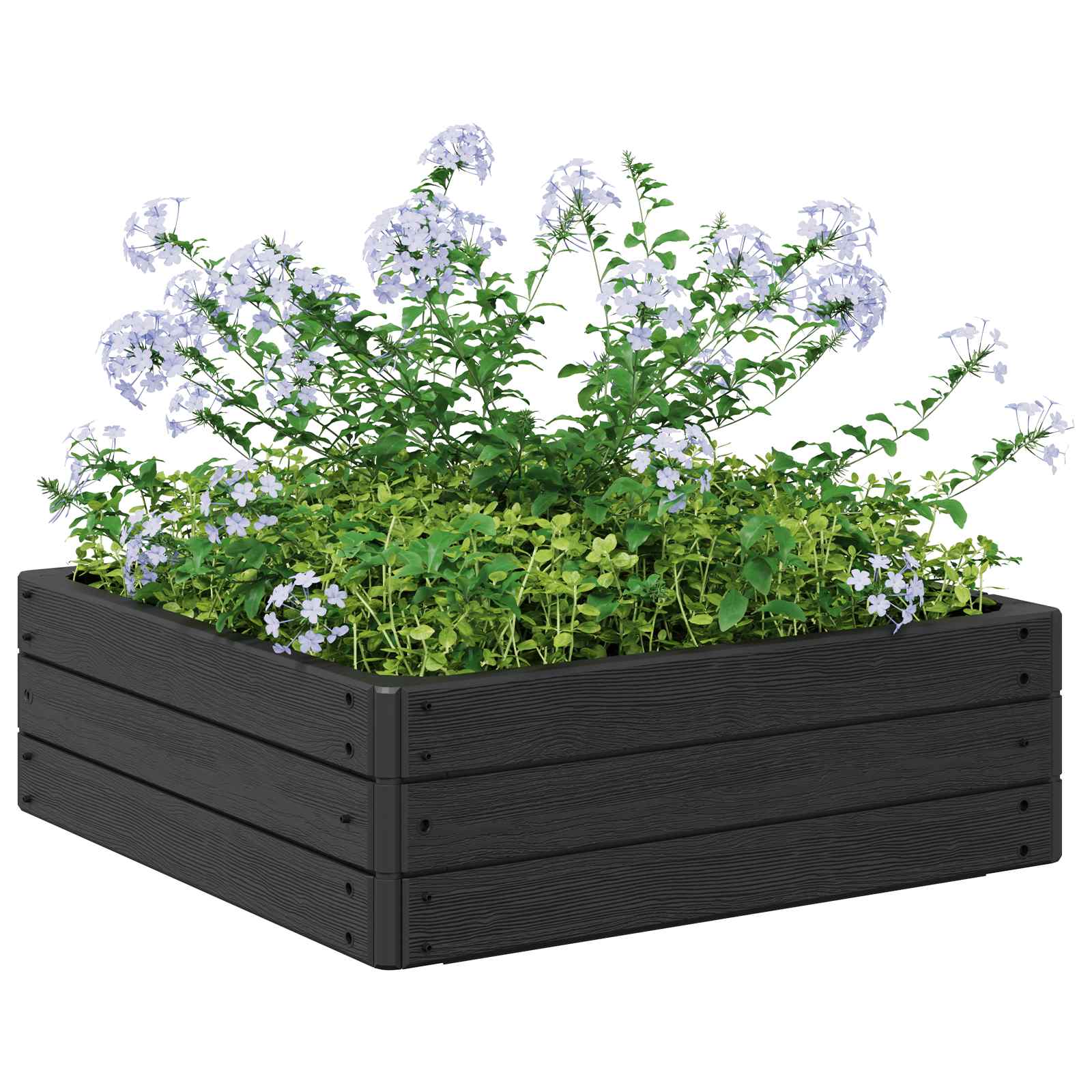 Povišena gredica Crna 75,5 x 75,5 x 25 cm PP