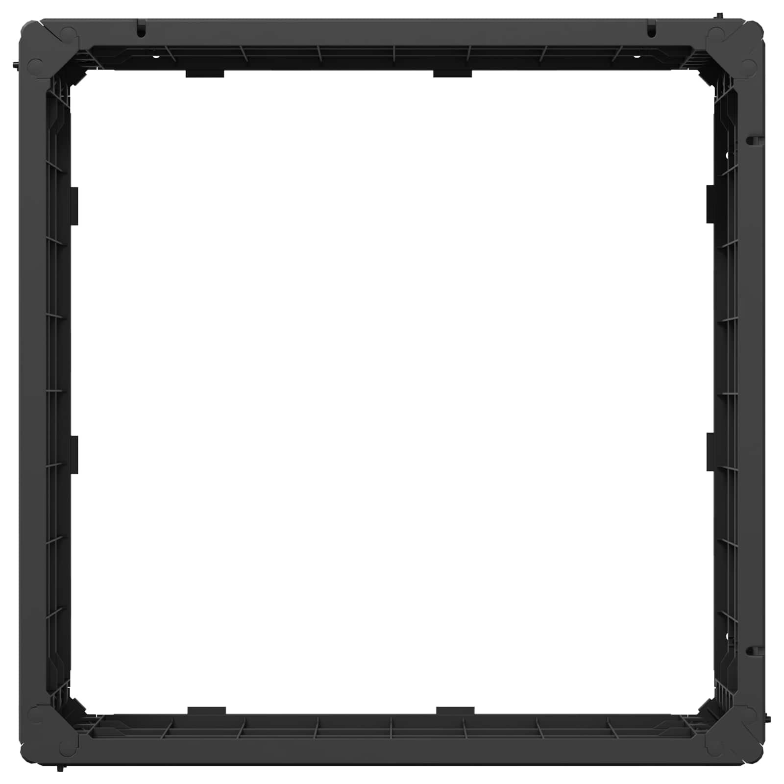 Povišena gredica Crna 75,5 x 75,5 x 25 cm PP