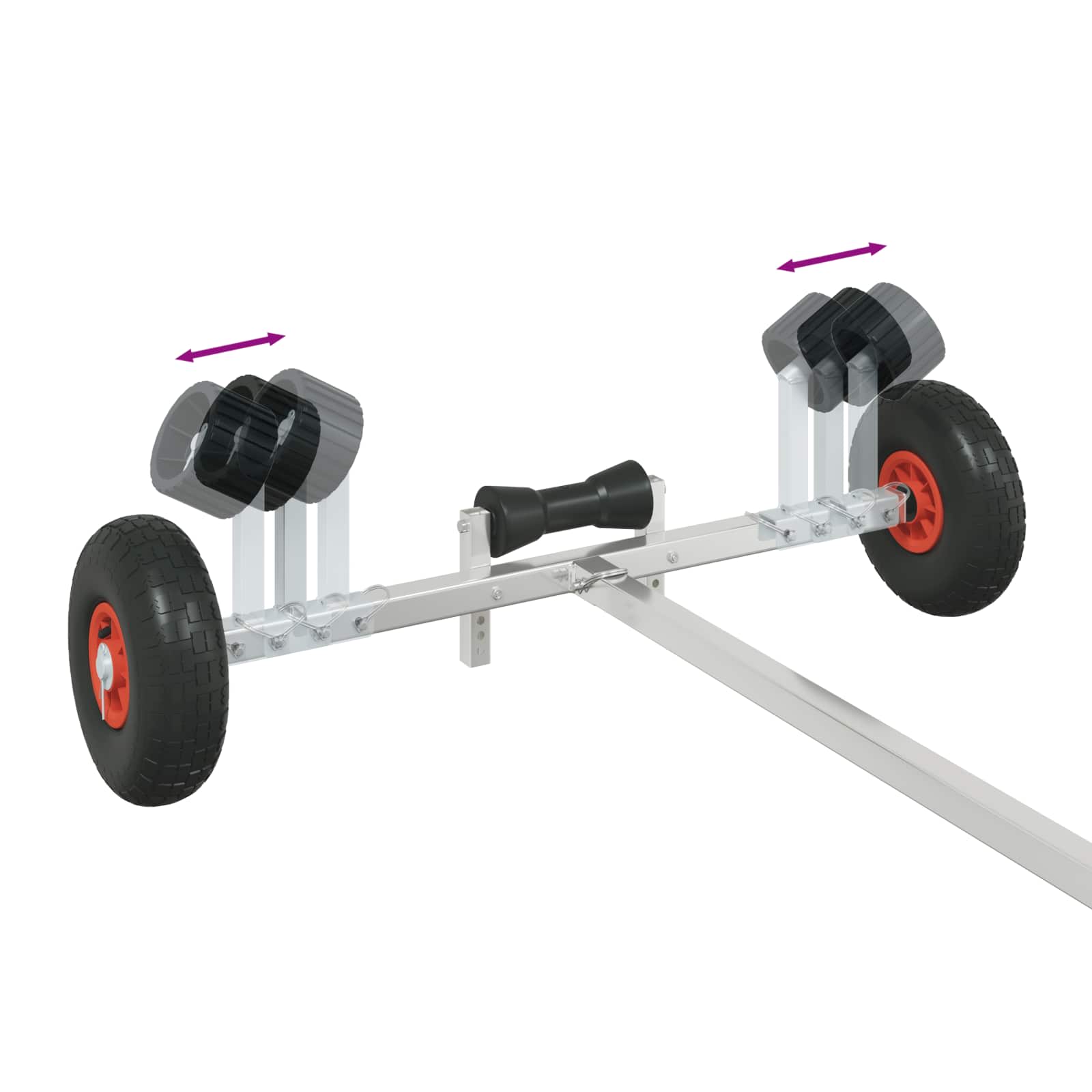 Podesivi prikolicu za čamce s pneumatskim gumama 200 kg Load