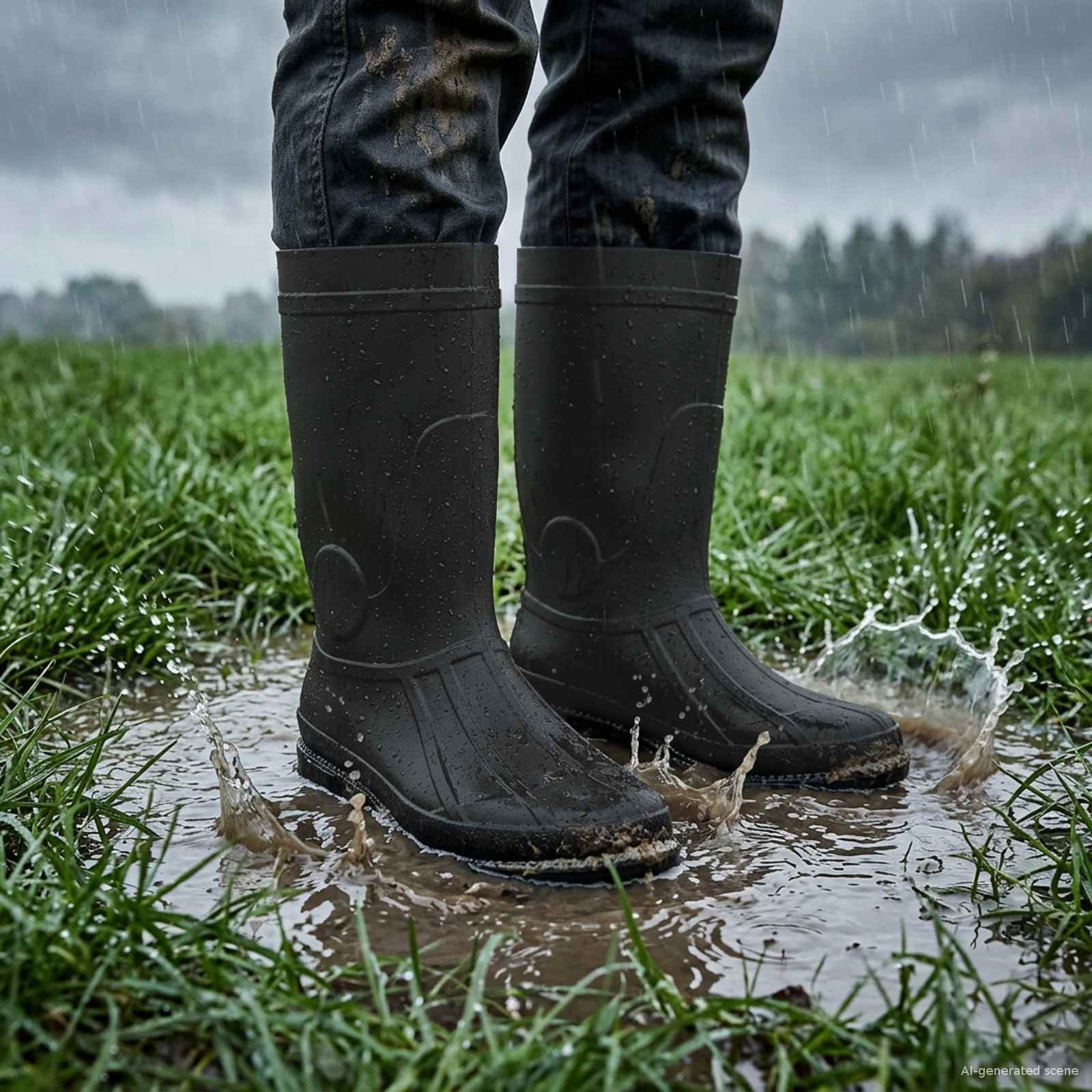 Kišne čizme PVC Veličina 41 Crna