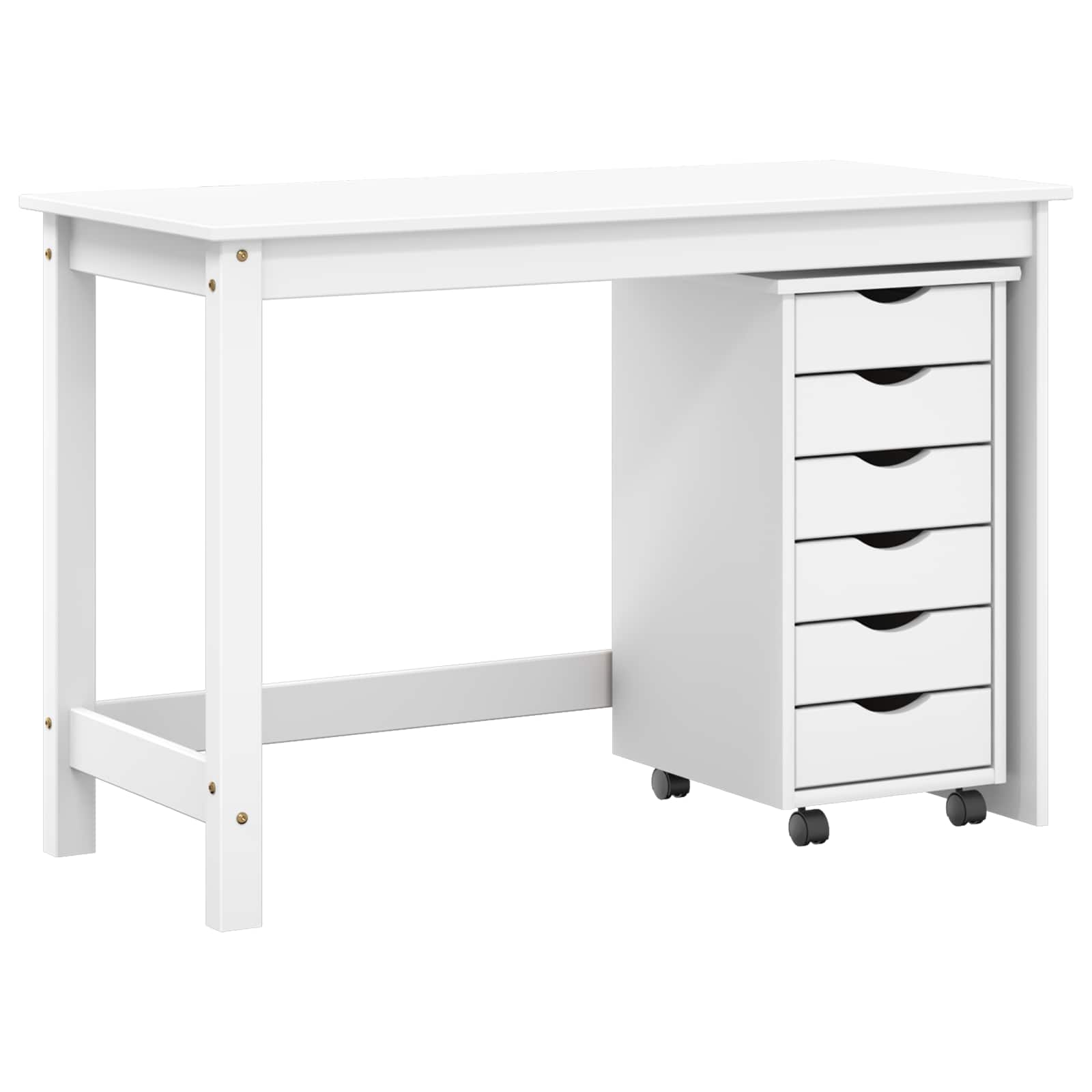 Set stola i pokretnog ormara MOSS 2 pcs Bijela