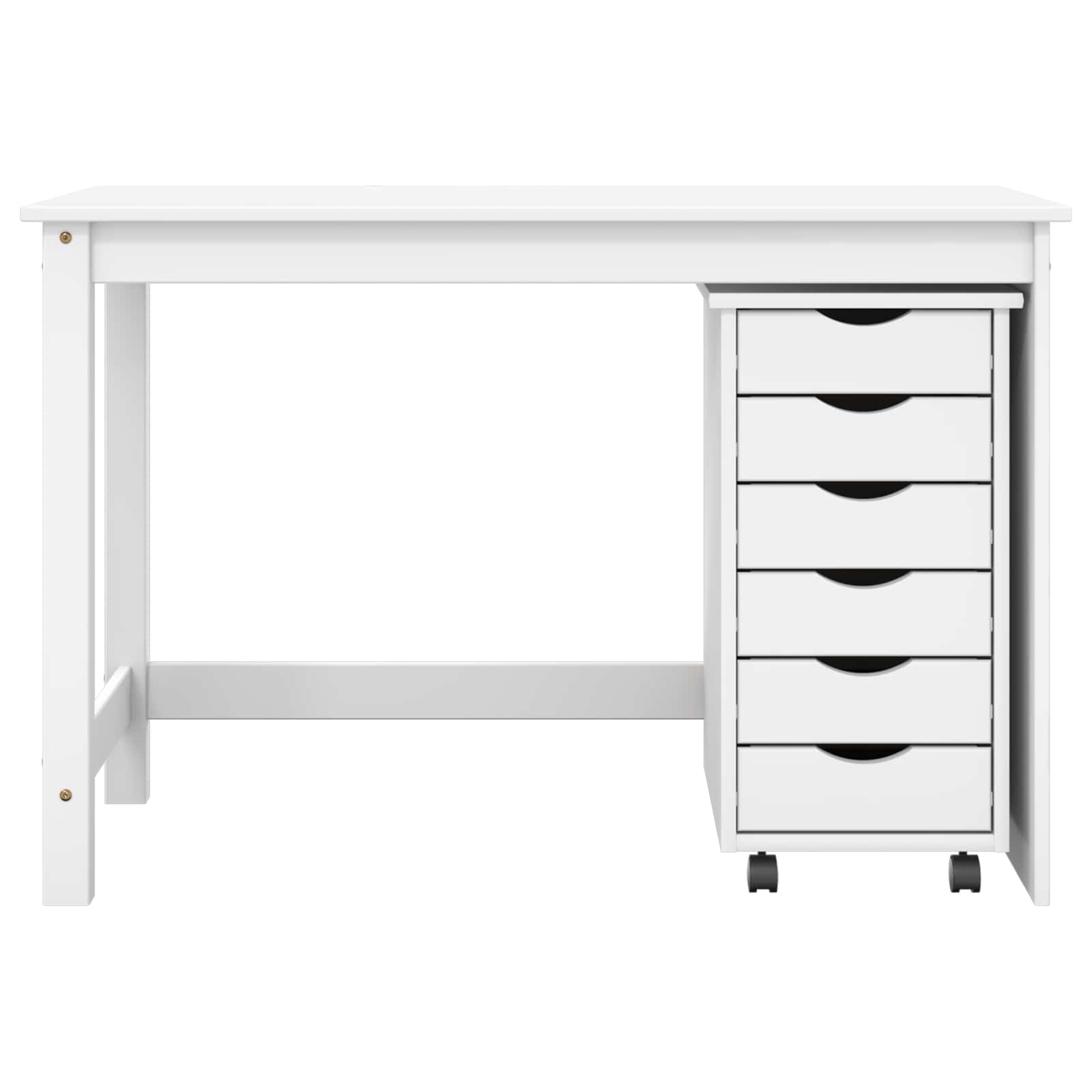 Set stola i pokretnog ormara MOSS 2 pcs Bijela