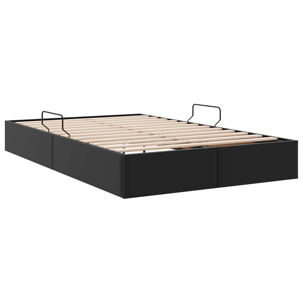 Otomanski krevet s pohranom Crna 120 x 200 cm Lažna koža