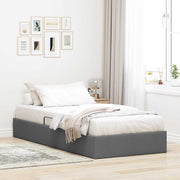 Otomanski krevet s pohranom Tamno siva 100 x 200 cm tkanina