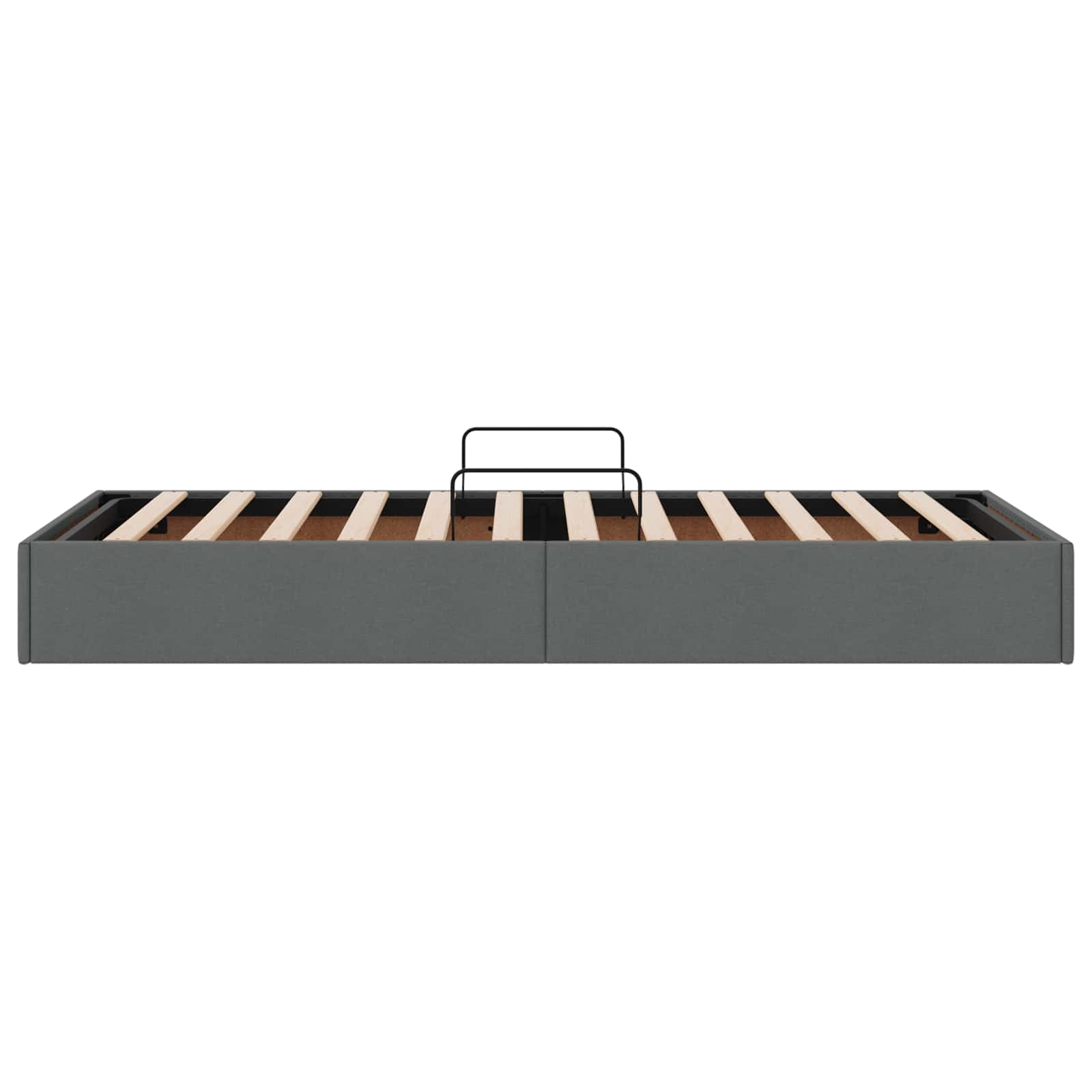Otomanski krevet s pohranom Tamno siva 100 x 200 cm tkanina
