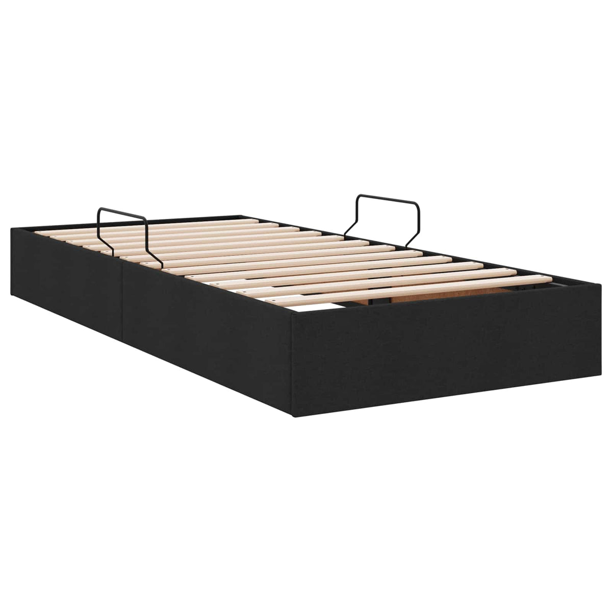 Otomanski krevet s pohranom Crna 100 x 200 cm tkanina