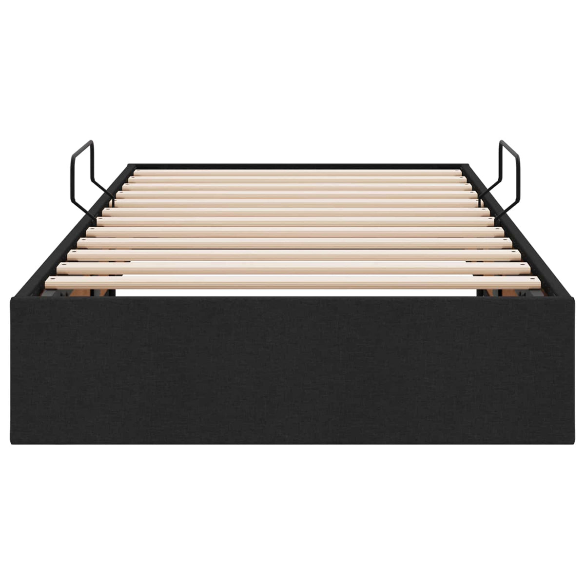 Otomanski krevet s pohranom Crna 100 x 200 cm tkanina